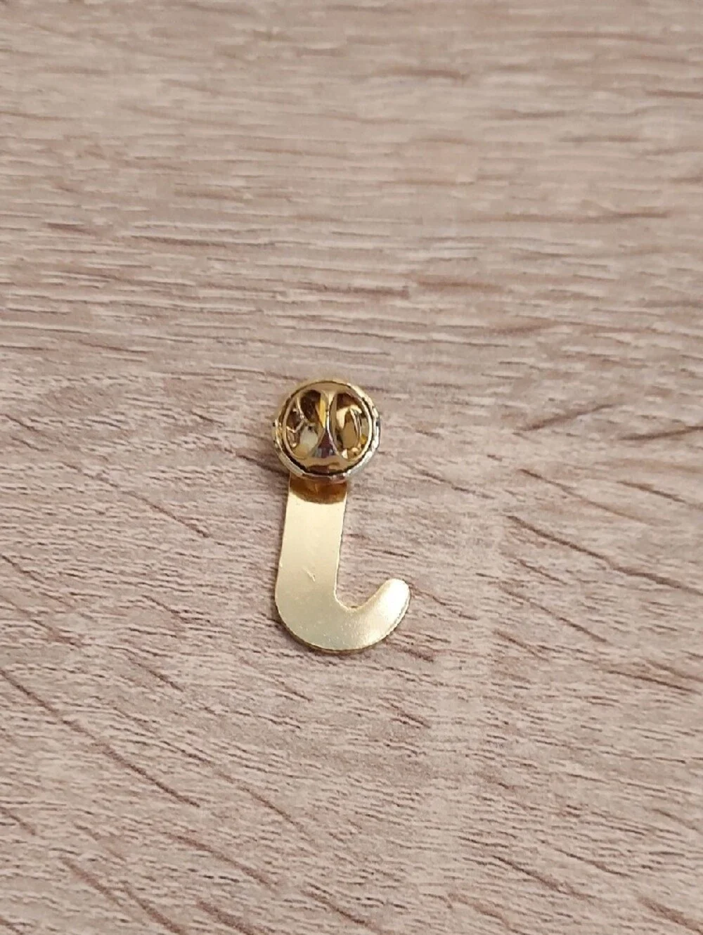 Gold Letter 'J' Lapel Pin - Women Jewelry